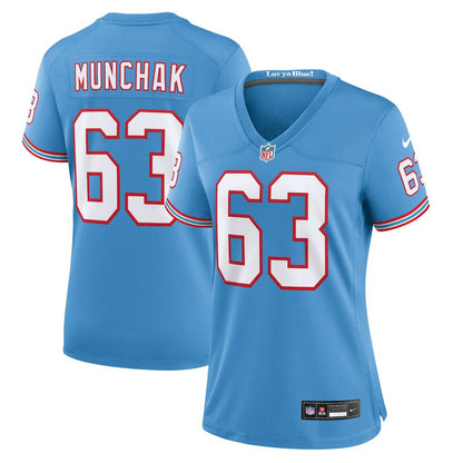 Mike Munchak Tennessee Titans Women's Oilers Throwback Retired Player Game Jersey - Light Blue | Nike sale