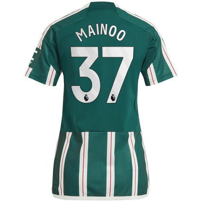 Kobbie Mainoo Manchester United Women's 2023/24 Away Replica Player Jersey - Green | Adidas cheap