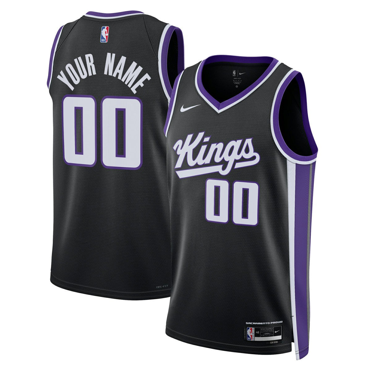 Sacramento Kings Unisex Swingman Custom Jersey - Icon Edition - Black | Nike on sale