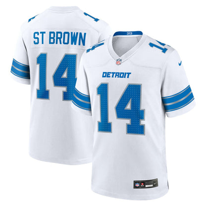 Amon-Ra St. Brown Detroit Lions Game Jersey - White | Nike for sale