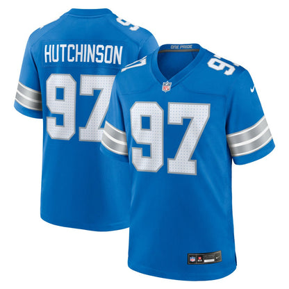 Aidan Hutchinson Detroit Lions Game Jersey - Blue | Nike cheap