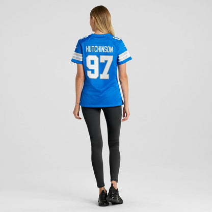 Aidan Hutchinson Detroit Lions Women's Game Jersey - Blue | Nike on sale