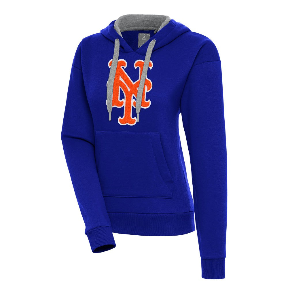 New York Mets Antigua Women's Victory Pullover Hoodie - Royal