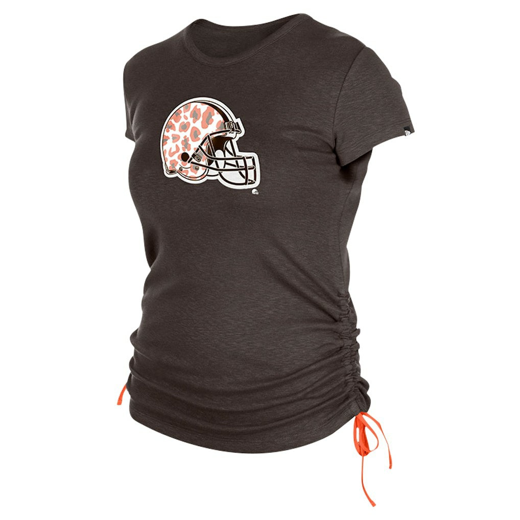 Cleveland Browns New Era Women's Ruched Side T-Shirt - Brown cheap