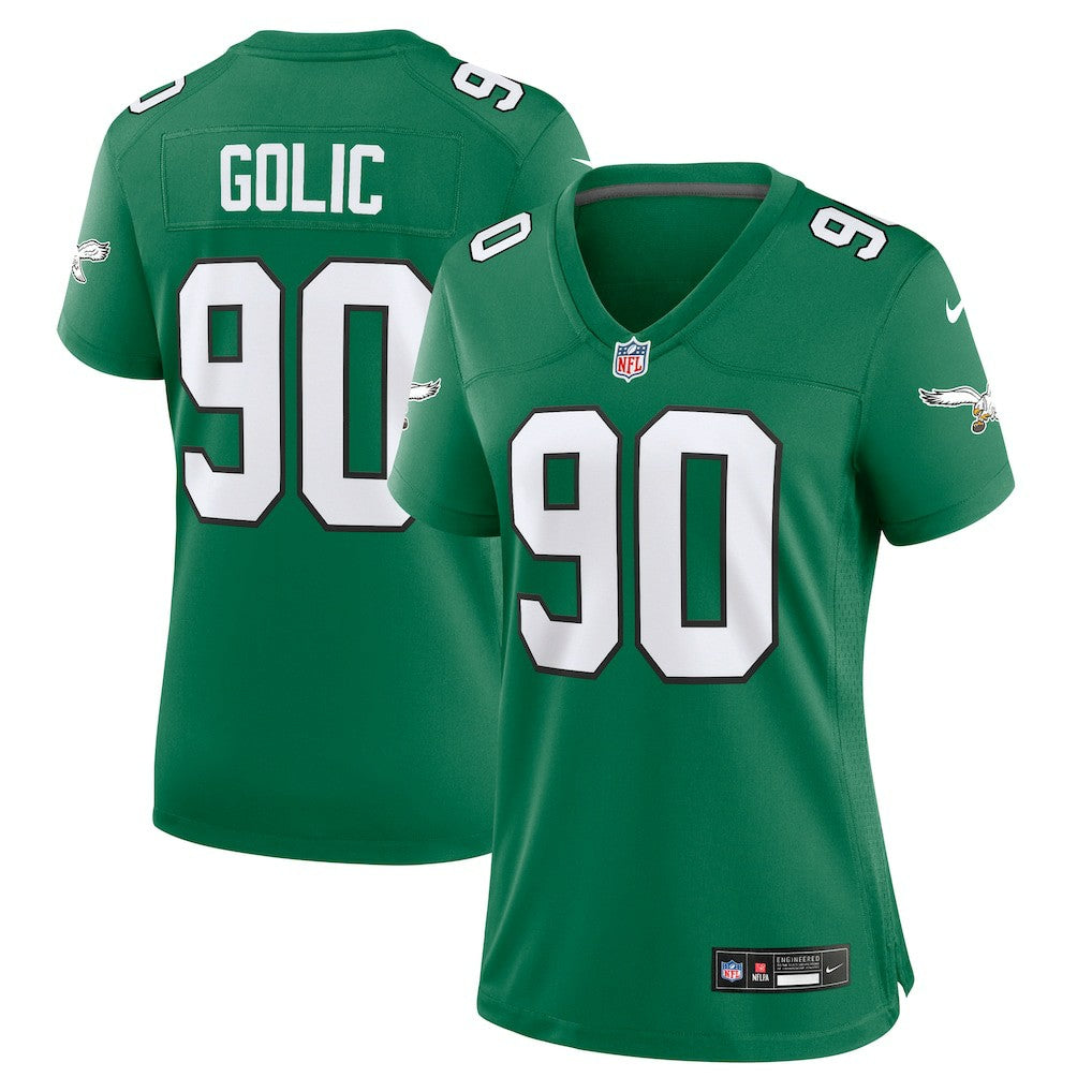 Mike Golic Philadelphia Eagles Women's Alternate Game Jersey - Kelly Green | Nike discount