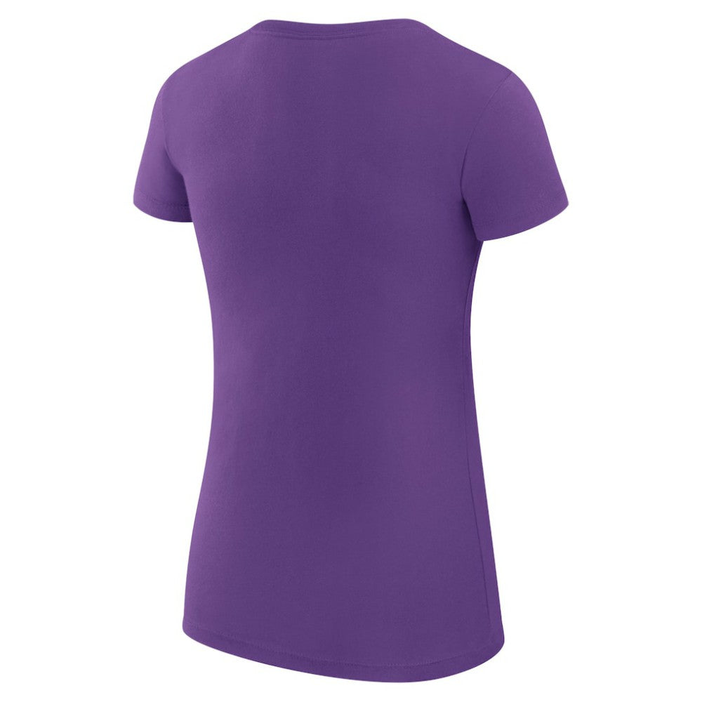 Colorado Rockies G-III 4Her by Carl Banks Women's Super-Slim Fit Lightweight Filigree Team T-Shirt - Purple