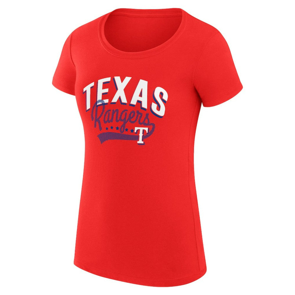 Texas Rangers G-III 4Her by Carl Banks Women's Super-Slim Fit Lightweight Filigree Team T-Shirt - Red