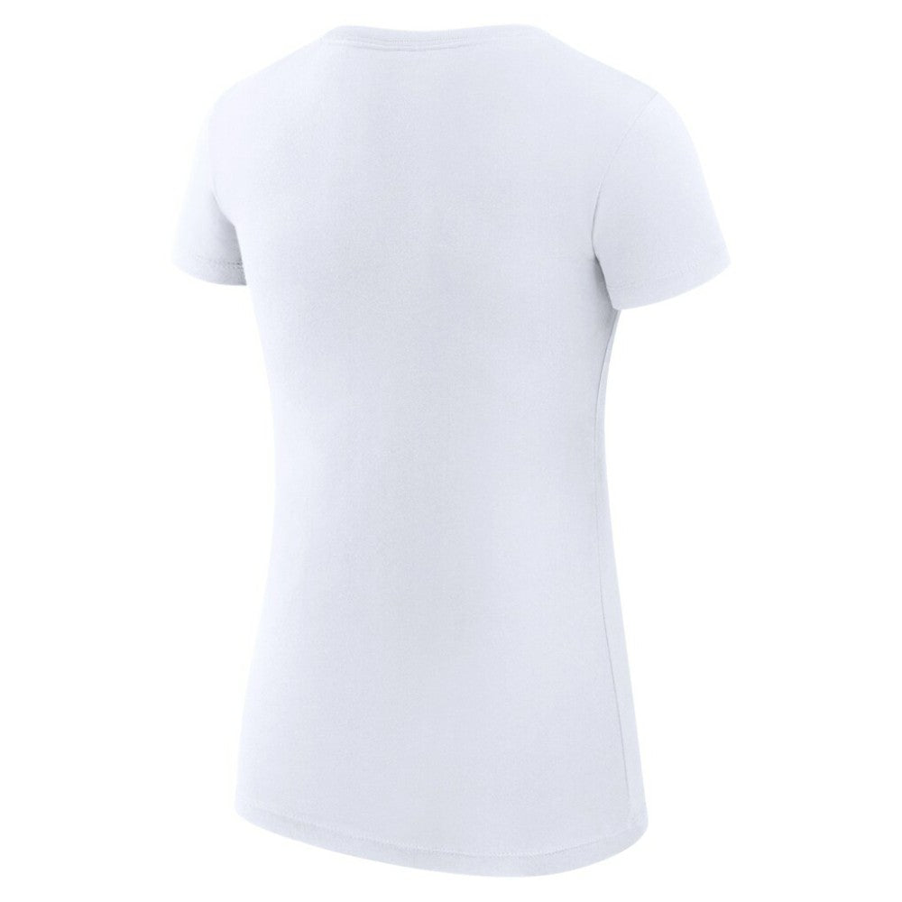 Miami Marlins G-III 4Her by Carl Banks Women's Super-Slim Fit Lightweight Filigree Team T-Shirt - White