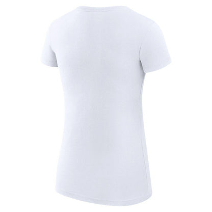 Miami Marlins G-III 4Her by Carl Banks Women's Super-Slim Fit Lightweight Filigree Team T-Shirt - White