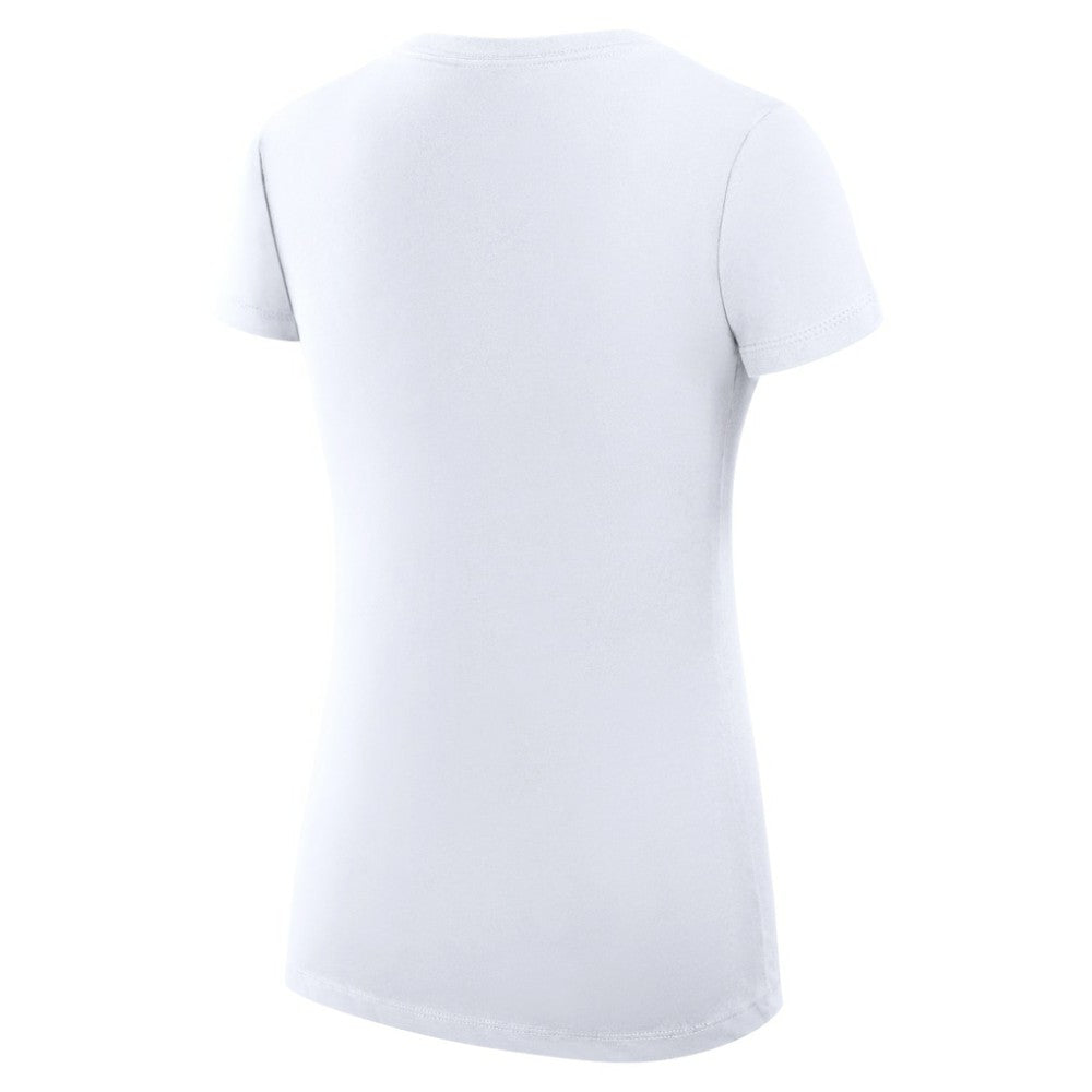 Philadelphia Phillies G-III 4Her by Carl Banks Women's Super-Slim Fit Lightweight Filigree Team V-Neck T-Shirt - White