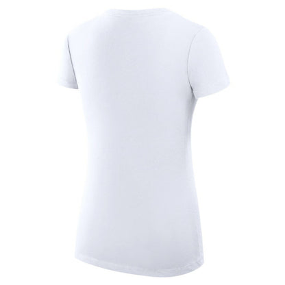 San Francisco Giants G-III 4Her by Carl Banks Women's Super-Slim Fit Lightweight Filigree Team V-Neck T-Shirt - White