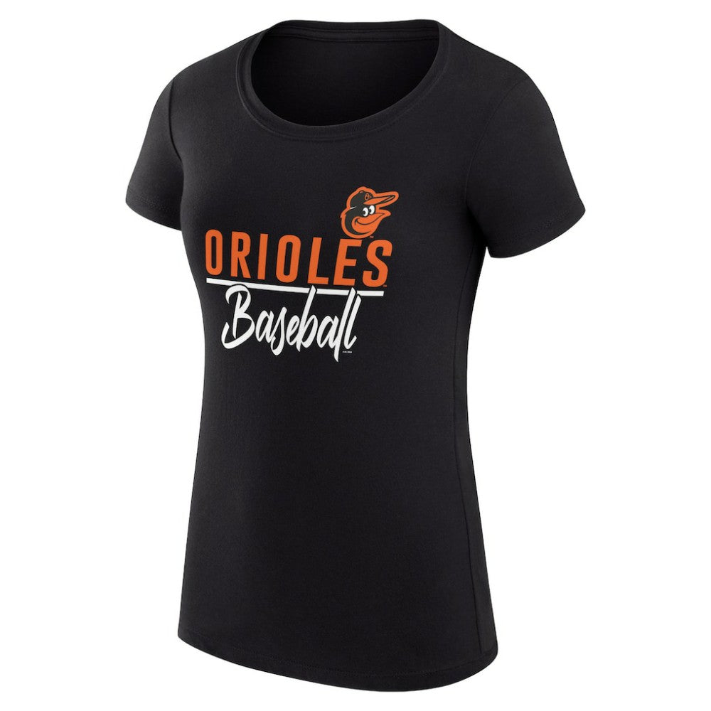 Baltimore Orioles G-III 4Her by Carl Banks Women's Super-Slim Fit Lightweight Team Graphic T-Shirt - Black