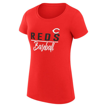 Cincinnati Reds G-III 4Her by Carl Banks Women's Super-Slim Fit Lightweight Team Graphic T-Shirt - Red
