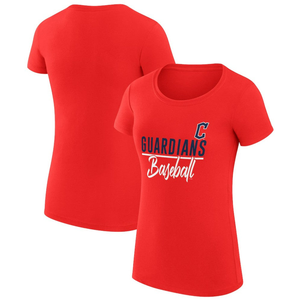 Cleveland Guardians G-III 4Her by Carl Banks Women's Super-Slim Fit Lightweight Team Graphic T-Shirt - Red