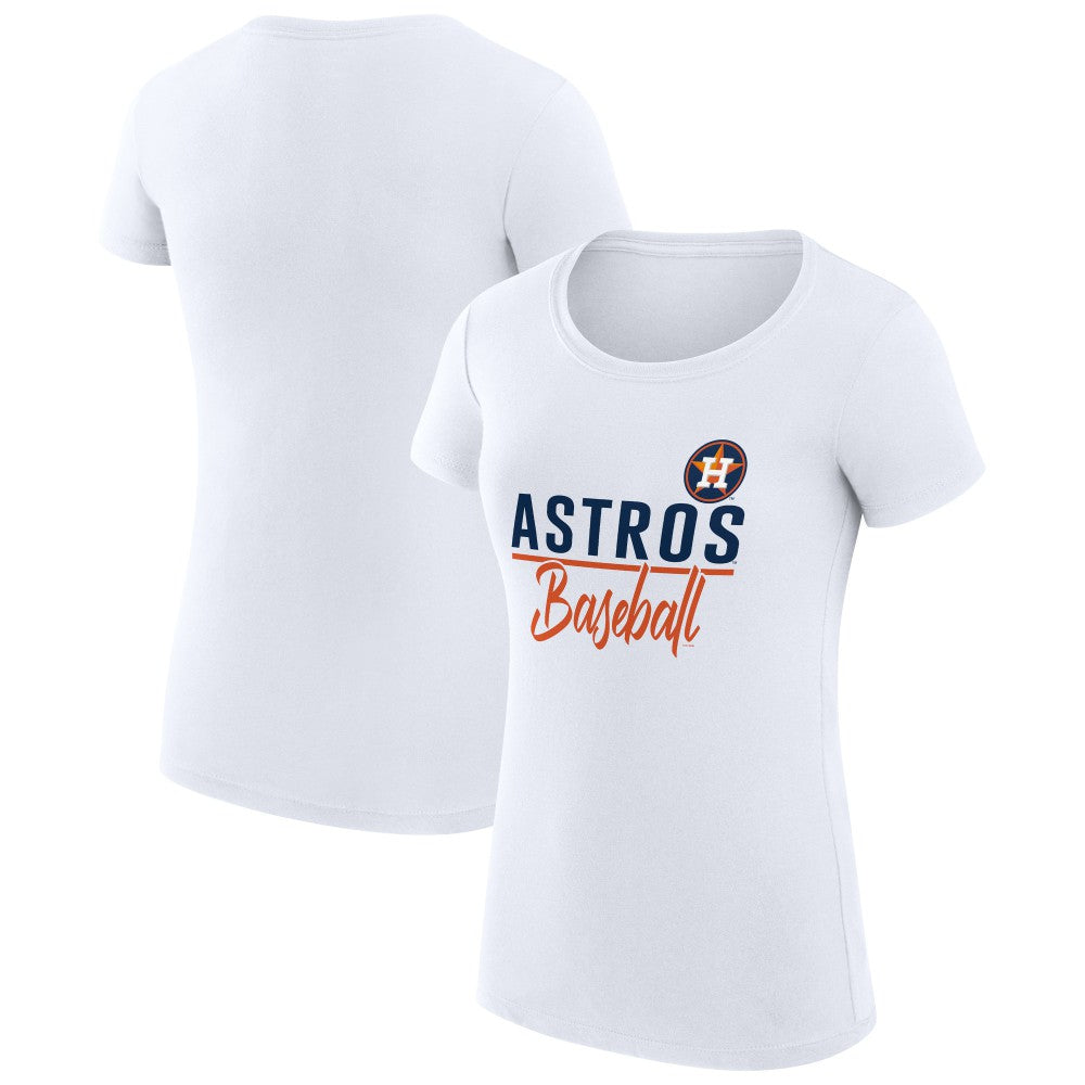 Houston Astros G-III 4Her by Carl Banks Women's Super-Slim Fit Lightweight Team Graphic T-Shirt - White