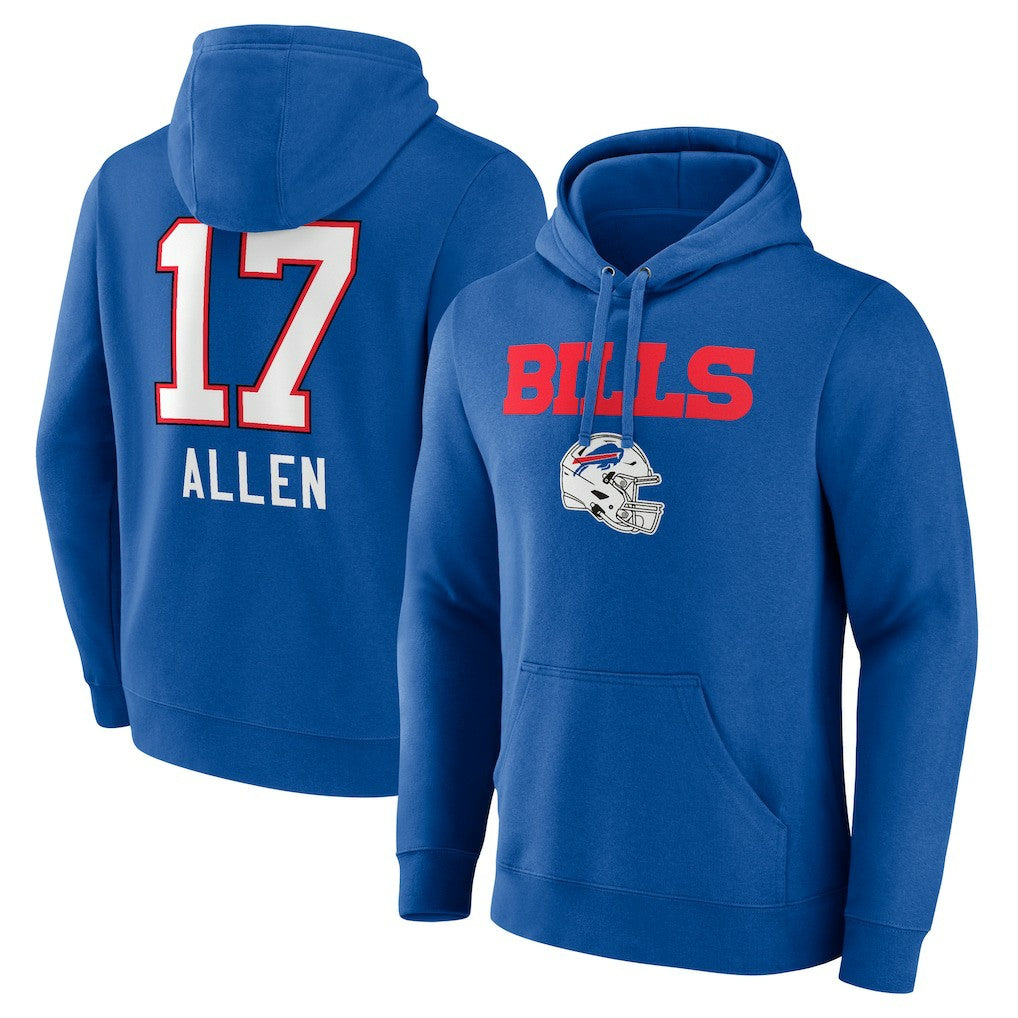 Josh Allen Buffalo Bills Team Wordmark Pullover Hoodie - Royal sale