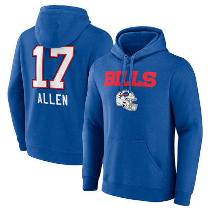 Josh Allen Buffalo Bills Team Wordmark Pullover Hoodie - Royal sale
