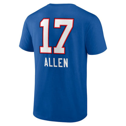 Josh Allen Buffalo Bills Team Wordmark Name & Number T-Shirt - Royal online