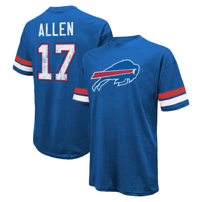 Josh Allen Buffalo Bills Majestic Threads Name & Number Oversize Fit T-Shirt - Royal online