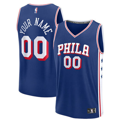 Philadelphia 76ers Fast Break Custom Jersey - Icon Edition - Blue | Fanatics on sale