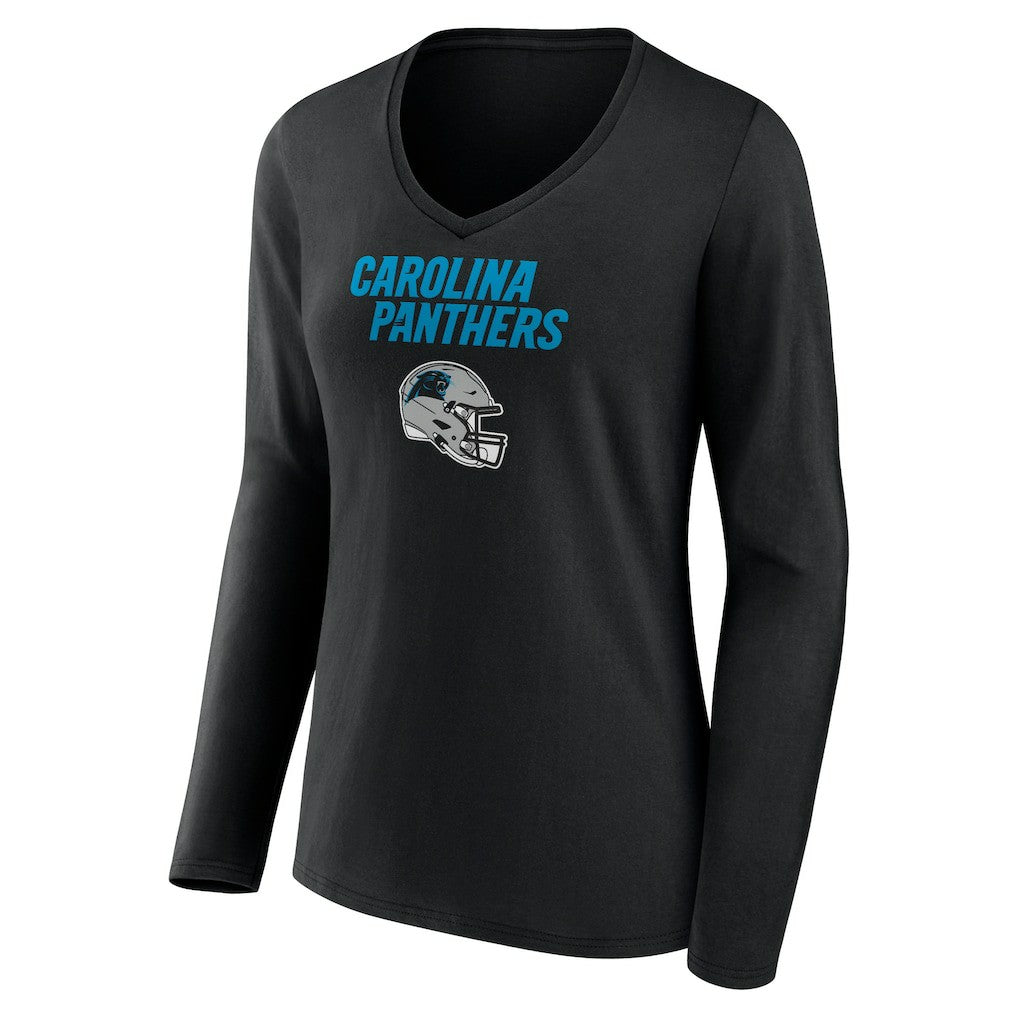 Bryce Young Carolina Panthers Women's Team Wordmark Name & Number Long Sleeve V-Neck T-Shirt - Black online