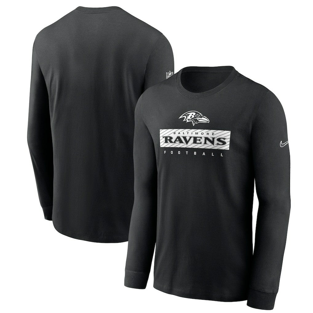Baltimore Ravens Sideline Dri-FIT Long Sleeve T-Shirt - Black | Nike sale