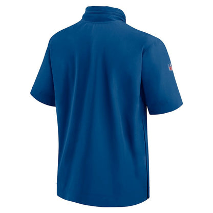 Indianapolis Colts 2024 Sideline Coach Short Sleeve Half-Zip Hoodie Jacket - Royal | Nike on sale