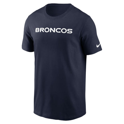 Denver Broncos Primetime Wordmark Essential T-Shirt - Navy | Nike online