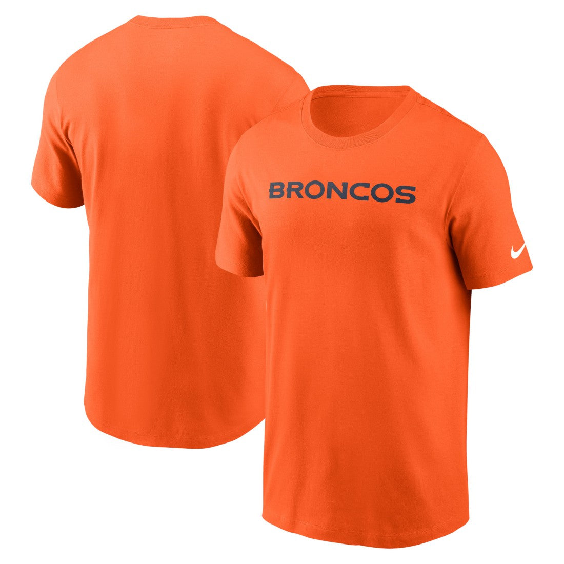 Denver Broncos Primetime Wordmark Essential T-Shirt - Orange | Nike outlet