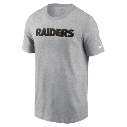 Las Vegas Raiders Primetime Wordmark Essential T-Shirt - Heather Gray | Nike sale