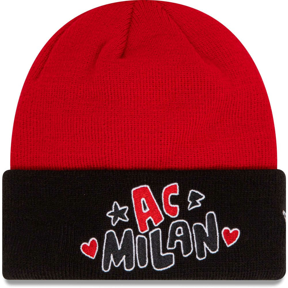 AC Milan New Era Youth Wordmark Cuffed Knit Hat - Red | New Era outlet
