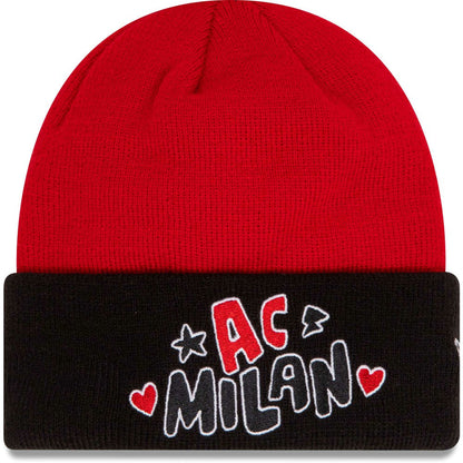 AC Milan New Era Youth Wordmark Cuffed Knit Hat - Red | New Era outlet