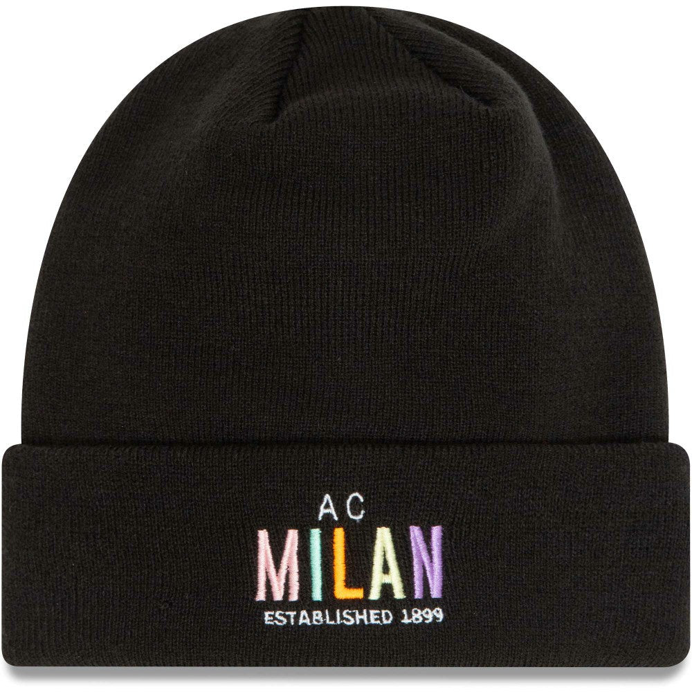 AC Milan New Era Wordmark Cuffed Knit Hat - Black | New Era discount