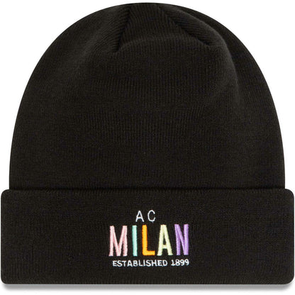 AC Milan New Era Wordmark Cuffed Knit Hat - Black | New Era discount