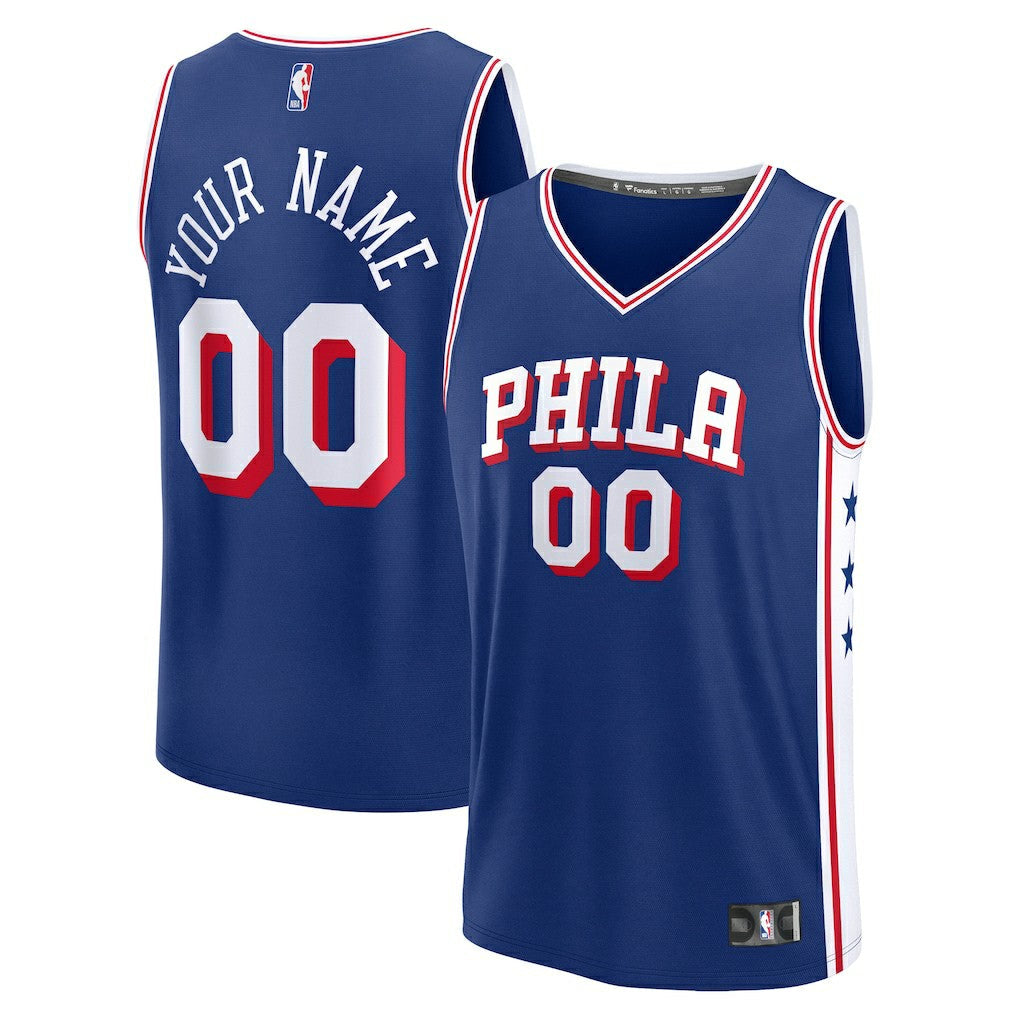 Philadelphia 76ers Youth Fast Break Custom Replica Jersey - Blue - Icon Edition | Fanatics cheap