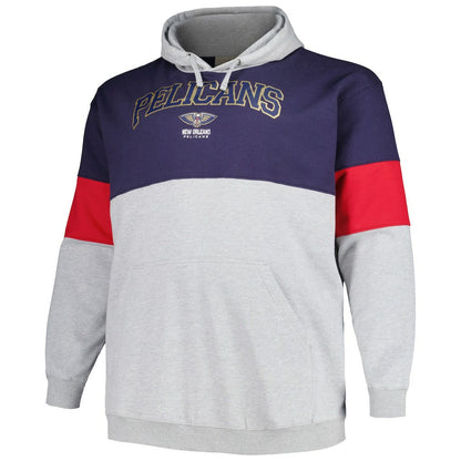 New Orleans Pelicans Big & Tall Pullover Hoodie - Navy/Red | Fanatics outlet