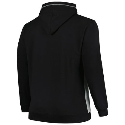 Brooklyn Nets Big & Tall Contrast Pieced Stitched Full-Zip Hoodie - Black/Heather Gray | Fanatics online