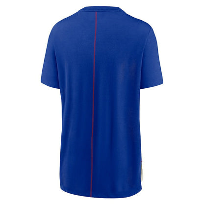 Buffalo Bills Women's Wordmark Tri-Blend T-Shirt - Cream/Royal | Nike on sale