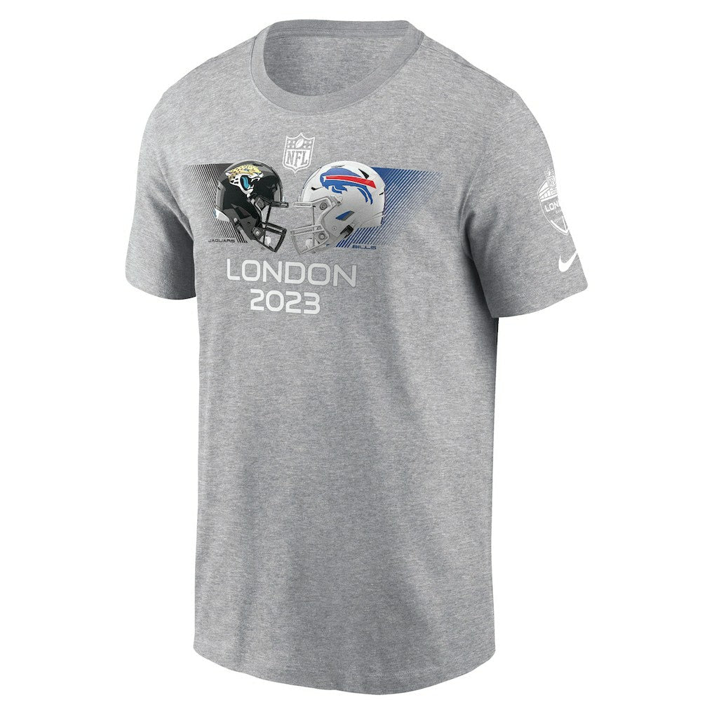 Jacksonville Jaguars vs. Buffalo Bills 2023 London Game T-Shirt - Heather Charcoal | Nike cheap