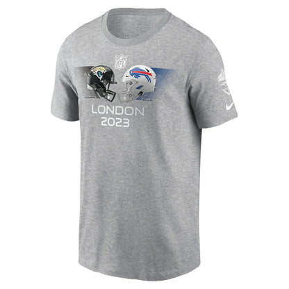 Jacksonville Jaguars vs. Buffalo Bills 2023 London Game T-Shirt - Heather Charcoal | Nike cheap