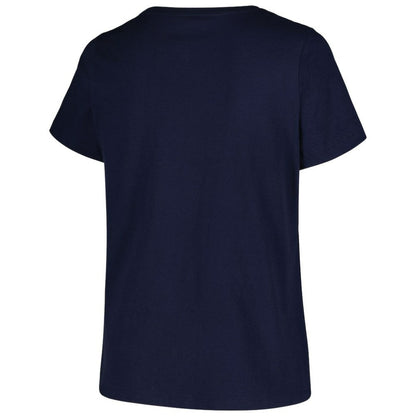 Tampa Bay Rays Profile Women's Plus Size Arch Logo T-Shirt - Navy