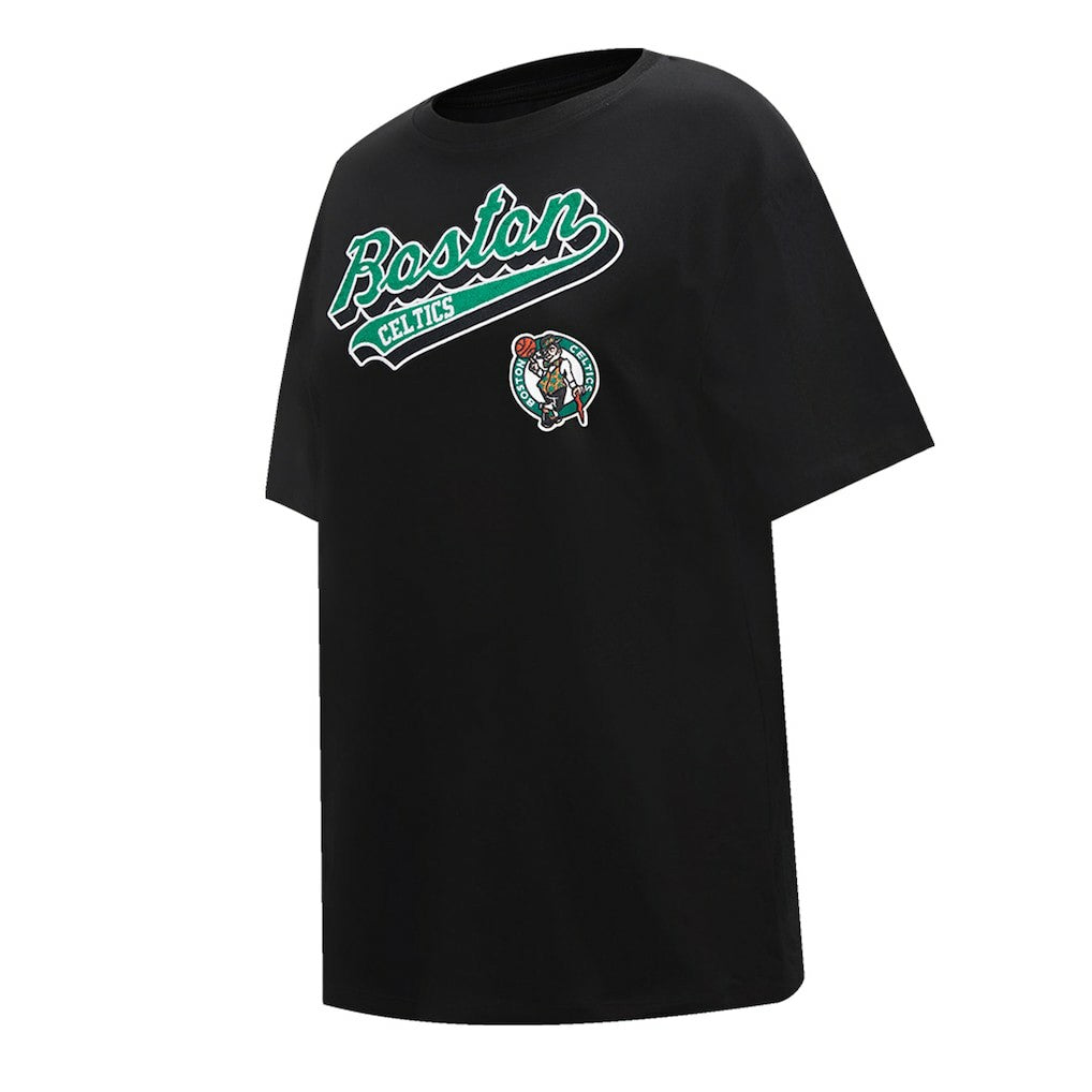 Boston Celtics Pro Standard Women's Script Boyfriend T-Shirt - Black discount