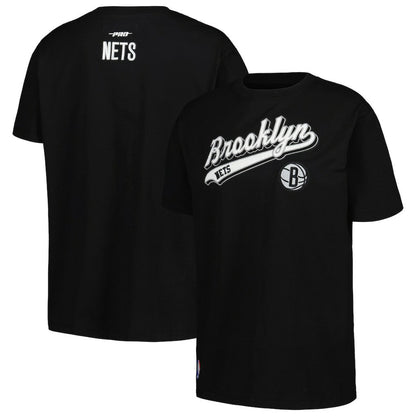 Brooklyn Nets Pro Standard Women's Script Boyfriend T-Shirt - Black for sale