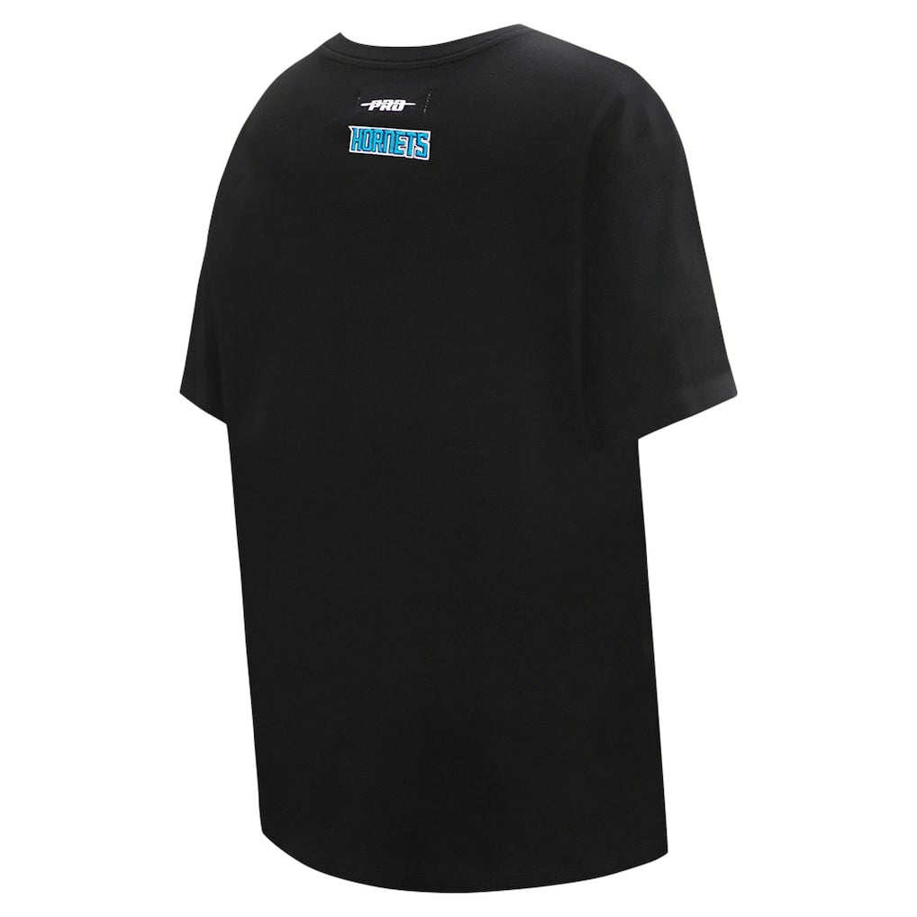 Charlotte Hornets Pro Standard Women's Script Boyfriend T-Shirt - Black for sale