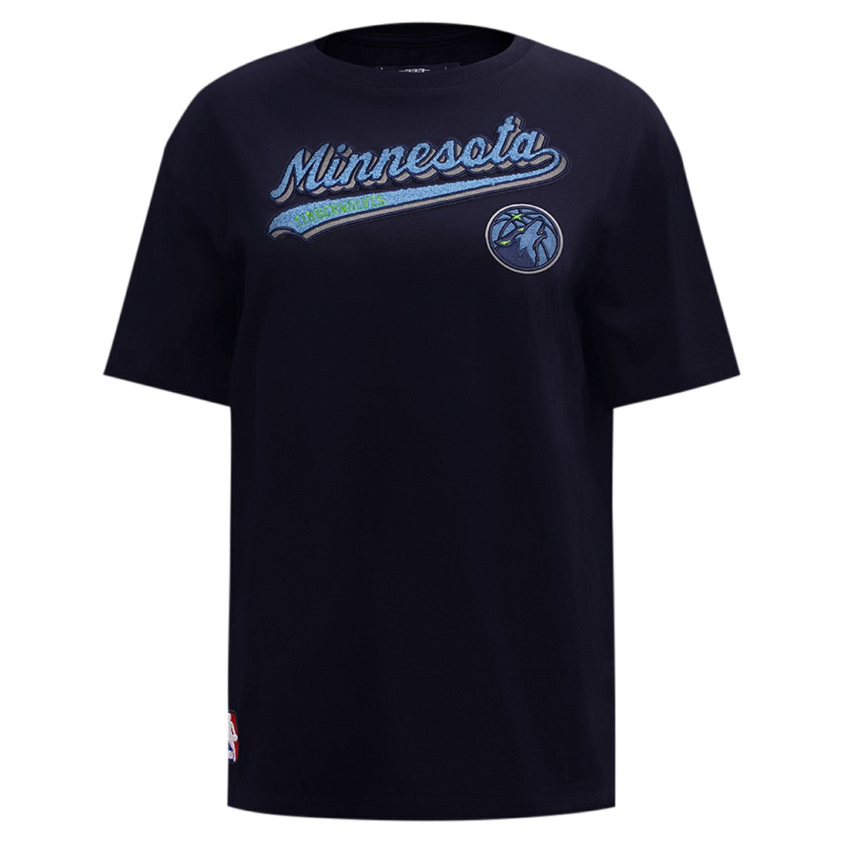 Minnesota Timberwolves Pro Standard Women's Script Boyfriend T-Shirt - Navy cheap