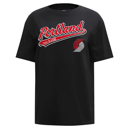 Sacramento Kings Pro Standard Women's Script Boyfriend T-Shirt - Black on sale