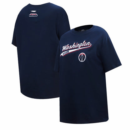 Washington Wizards Pro Standard Women's Script Boyfriend T-Shirt - Navy outlet