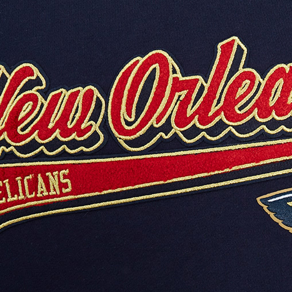 New Orleans Pelicans Pro Standard Script Tail Pullover Hoodie - Navy outlet