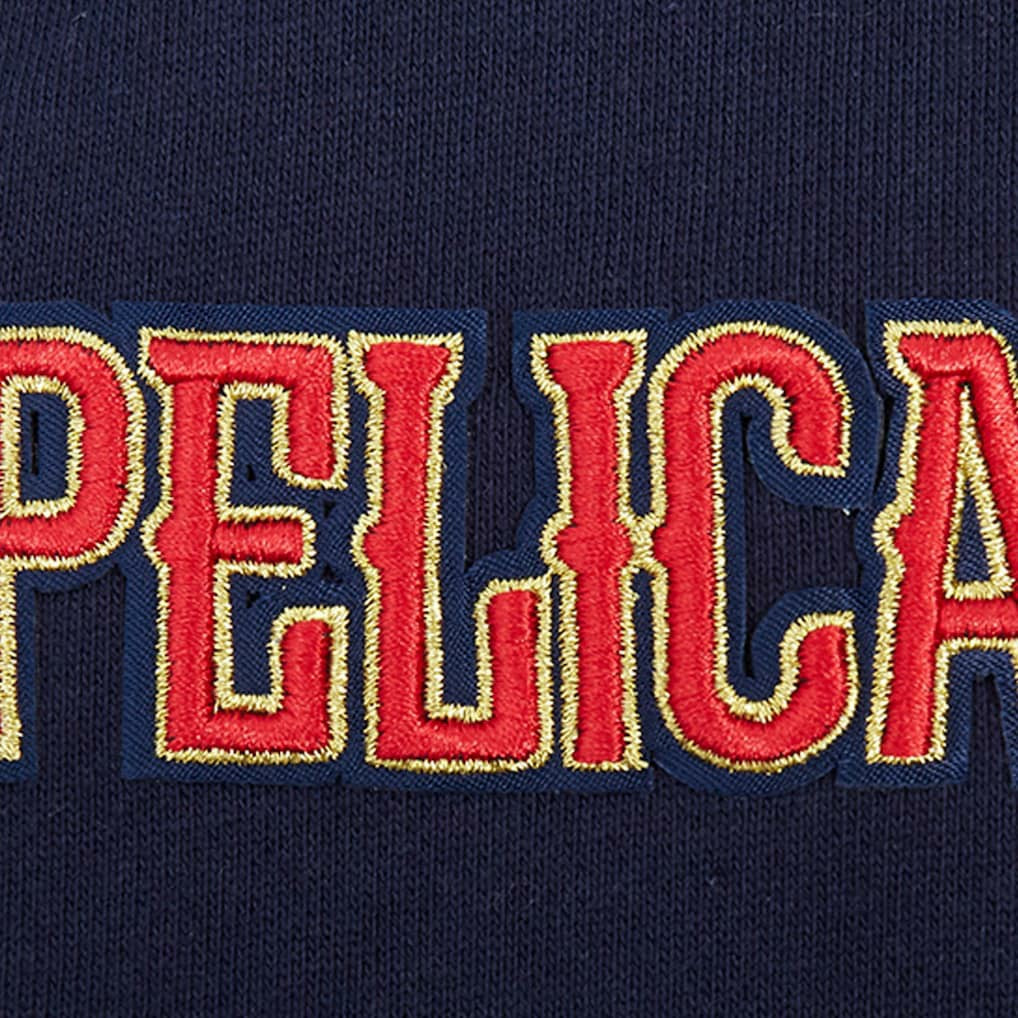 New Orleans Pelicans Pro Standard Script Tail Pullover Hoodie - Navy outlet