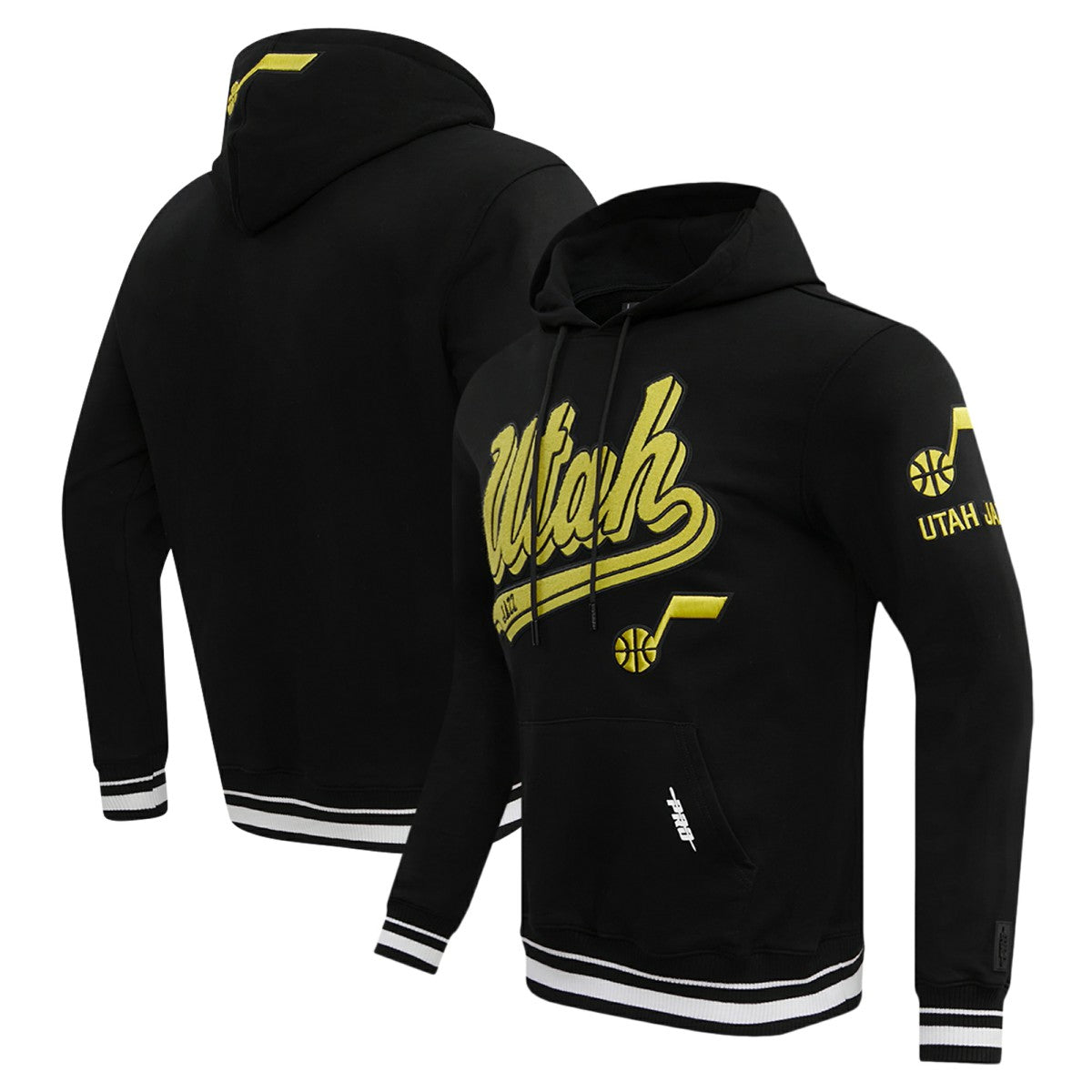 Utah Jazz Pro Standard Script Tail Pullover Hoodie - Black online